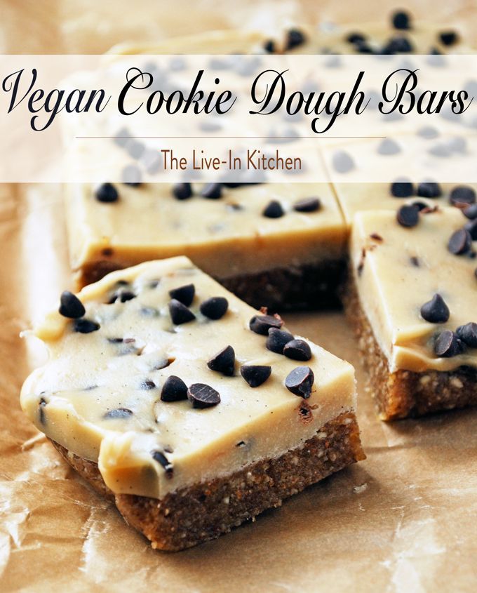 mouthwateringvegan:  Cookie Dough Bars 