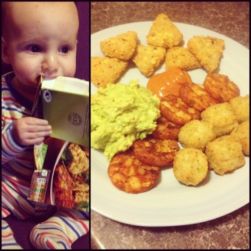thevegancart:  (Via: http://instagram.com) I was almost as excited for the #vegan sharing platter as Henry! But his love for the box out did me. Added a big pile of guacamole because avocados are the best. #whatveganseat