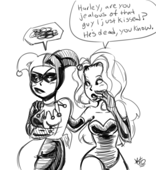 yotomore:  How about some DC Ladies. Also BvS spoilers kinda.  I love the idea that Pam is just a huge nerd in private. 