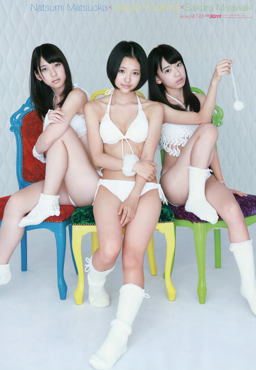 Matsuoka Natsumi  松岡 菜摘, Miyawaki Sakura 宮脇咲良, Kodama Haruka  兒玉遥, Big Comic Spirits 2012 