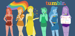 thesegirlsareperfectprincesses:  Drew my top favorite princesses showing their pride! - made with the tumblr rainbow pallet - 
