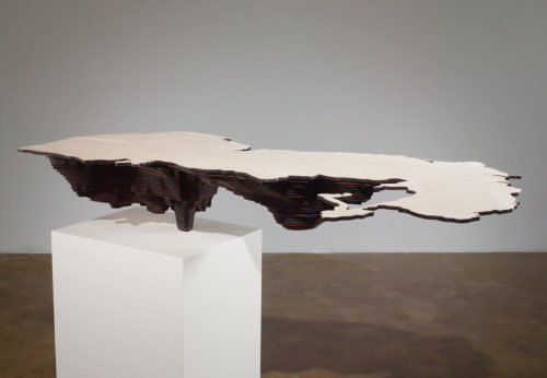 Maya Lin - Bodies of Water Series; 2006; laser-cut plywood In these 2006 sculptures, Maya Lin captur