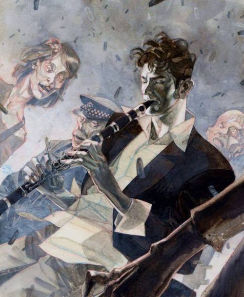 lospaziobianco:  1) Dylan Dog by Davide De Cubellis   via 2) Batman by James Kei   via 3) Spider-Man Vs. Hobgoblin by Charles Vess   via 4) Ghost in the Shell Online by Hawooe Hahn 5) Punisher by Marco Checchetto 6) Evangelion - EVA Unit 01 by Vian