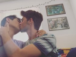 cute-gay-couple:  The sound of a kiss is