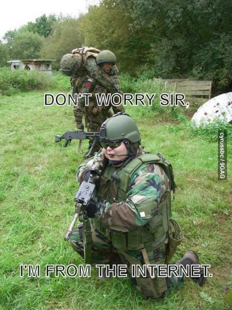 9gag:  Don’t worry sir, I’m from the internet! 