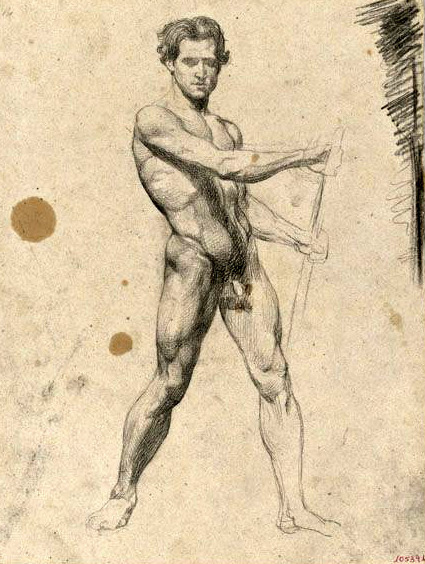 sculppp:  Marià Fortuny i Marsal  (1838 – 1874) male nude study