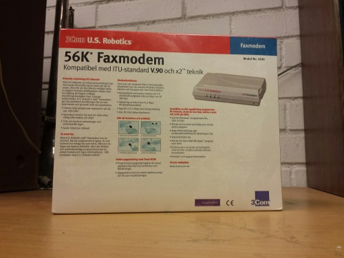 3com U.S. Robotics 56K Faxmodem Model 5630, 1998 Boxed &amp; Shrinkwrapped