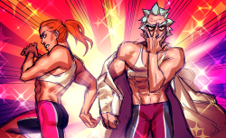 stick-arms:  tellamine:  Buff Rick and Summer…doing