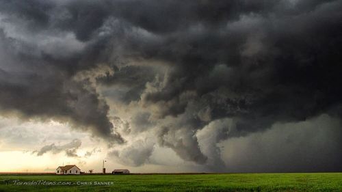 tornadotitans:An old #farm sit amongst endless fields of wheat in the #Texas Panhandle near Hereford