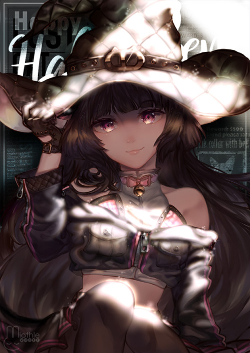 Lost Cat [full res. here]Happy Halloween!!! I tried to draw something original this time (=^･ω