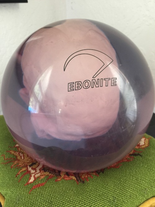nowayhead:clear ebonite skull bowling ball