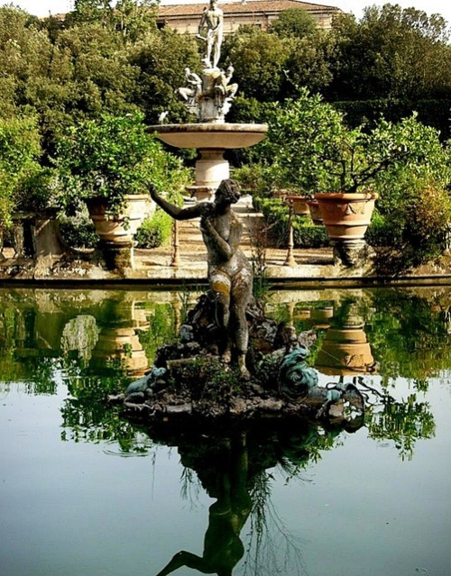 Andromeda statue in the Boboli Gardens, Florence, Italy