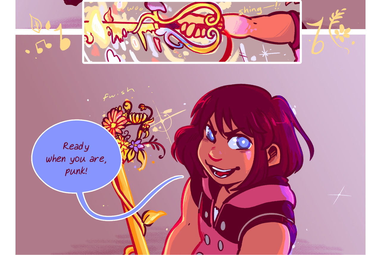 sicklydoodles:  🌟 A Traveling Red Light 🌸​Kairi and Lea have a nice sparring