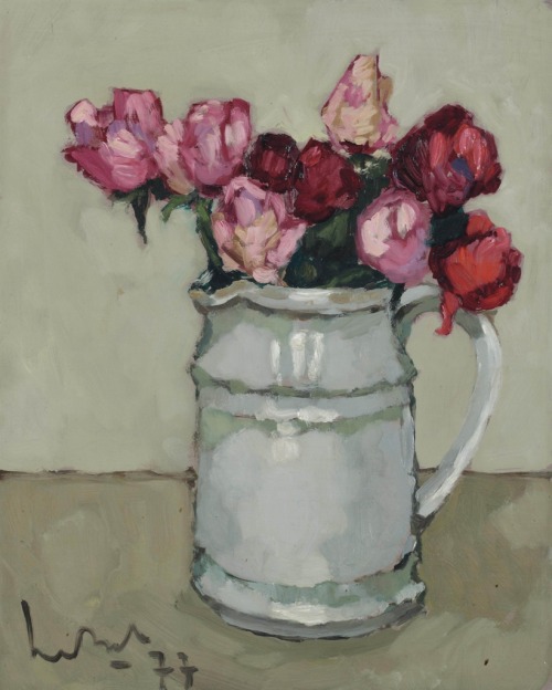 huariqueje:Roses  -   Kees Bol , 1977Dutch, 1916-2009oil on board , 49.5 x 40 cm.