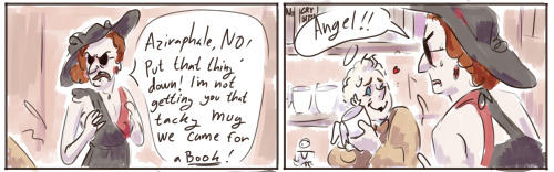 cliopadra:Someone pointed out in this post that Aziraphale has not ONE, but minimally FOUR angel mug