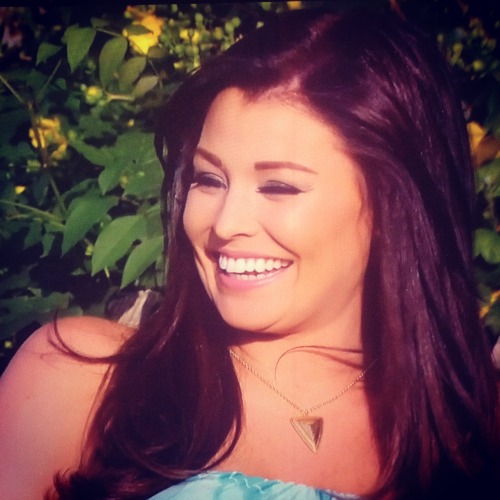 Jessica Wright wearing my triangle arrowhead pendant on The Only Way Is Essex