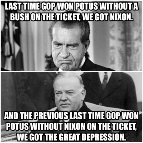 Last time GOP won POTUS we got 9/11, Shock and Awe, and the Great Recession. Even their current shit is weak.