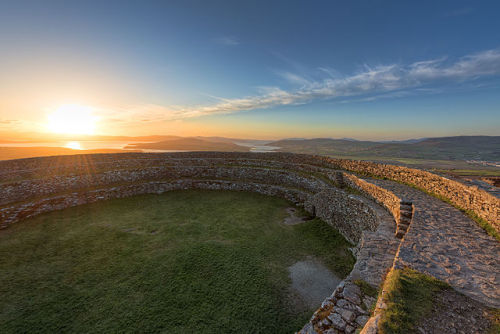 archaicwonder:Grianan of Aileach, IrelandThe Grianan of Aileach is an Iron Age stone fortressin Inis