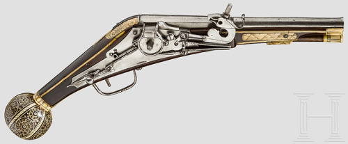 peashooter85:Bone mounted wheel-lock pistol from Augsburg, Germany, circa 1580.from Hermann Historic