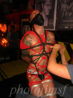 docbondage:  photojimsf:  BDSM 101 Sadistic rope bondage top Tyger Yoshi demonstrates his master level skills on sub Phoenix Sun. The event was “BDSM 101″ on Sun June 29, 2012; a monthly club night at the Powerhouse SF bar. Nearly four years later,