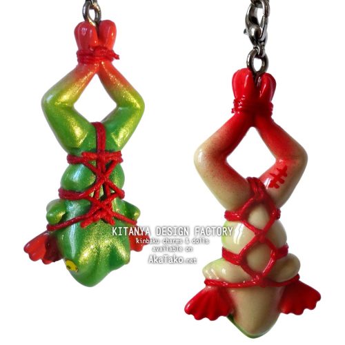 FROG kinbaku charm is hand painted and hand tied by Kitanya Design Factory in Tokyo. Measures 1.75&a