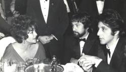 timelessmegastar:  Elizabeth Taylor, Robert De Niro and Al Pacino - together!!! That’s when the greatest stars meet… 