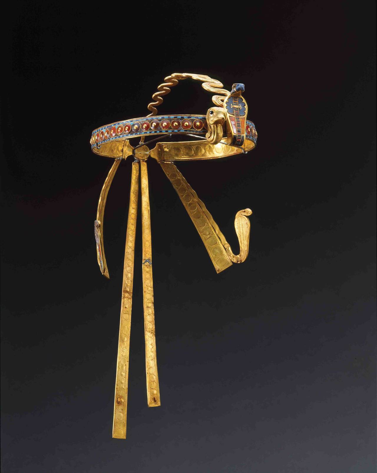 coolartefact:  Gold diadem of Tutankhamun. Egypt, c. 1300 BC  Source: https://imgur.com/y9Vdooj