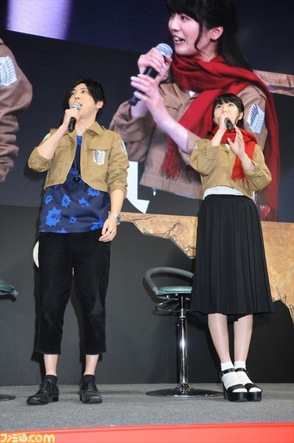 Kaji Yuuki (Eren) and Ishikawa Yui (Mikasa) appeared adult photos