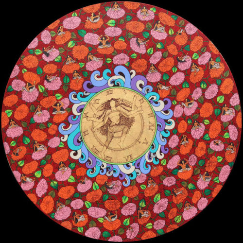jareckiworld: Seema Kohli  -  Yogini   (acrylic and ink on canvas with 24ct gold