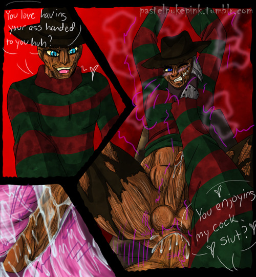 Pastel commissioned me to draw Robert Englund’s Freddy fucking Jackie Earl Haley’s Freddy. Because r