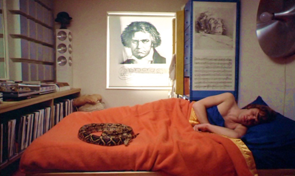 Stanley Kubrick only decided to include a snake in the bedroom scene in A Clockwork