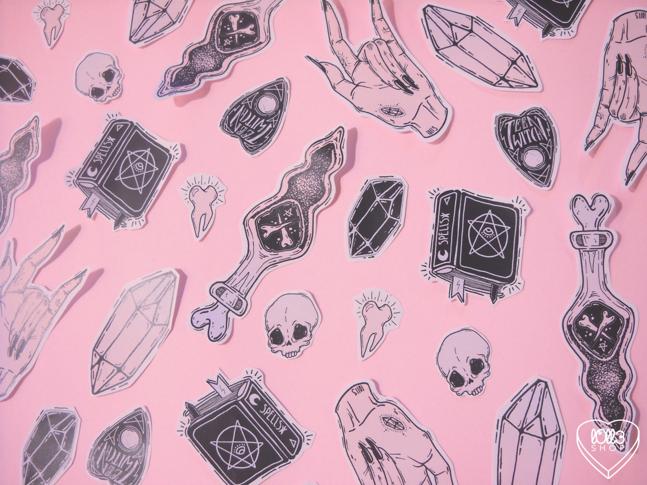 loll3:  ▽ Witchcraft Stickers ▽  are available again on lOll3♡SHOP 