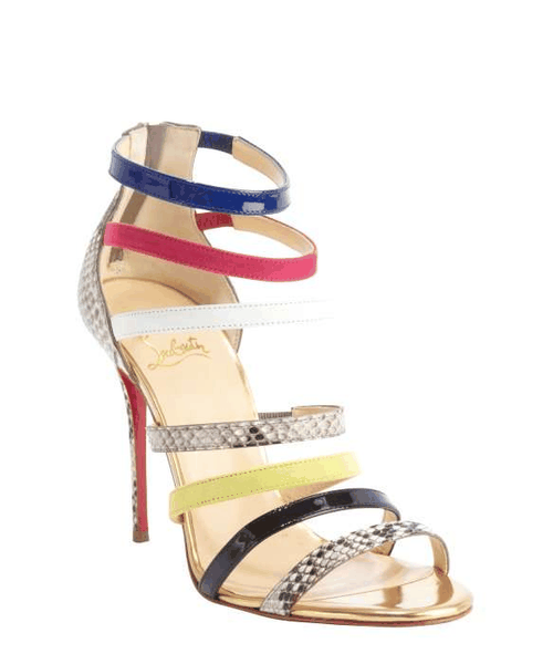 High Heels Blog wantering-luxe: Gold Leather ‘Mariniere 100’ Multi-Color… via Tumblr