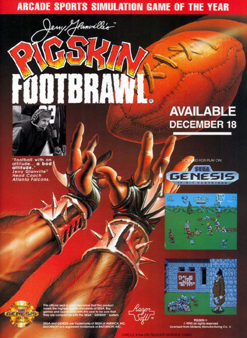 Jerry Glanville’s Pigskin Footbrawl (1992).