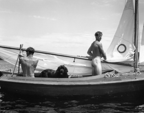 dklassiter: Matt and Evan with Chief, Spitfire Lake, New York, 1994. Ph. Bruce Weber