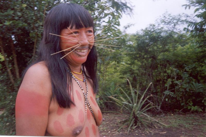 By Edward V A Matses womanThe spikes coming from her nose are in imitation of the