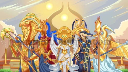 The Amonkhet gods - FanartFinally, I finished the playmat &hellip; it was fun! :DGuys, I have a prop