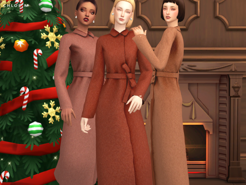 ChloeM-Long Woolen CoatCreated for :The Sims48 colorsHope you like it!Download:TSRMERRY CHRISTMAS!PL