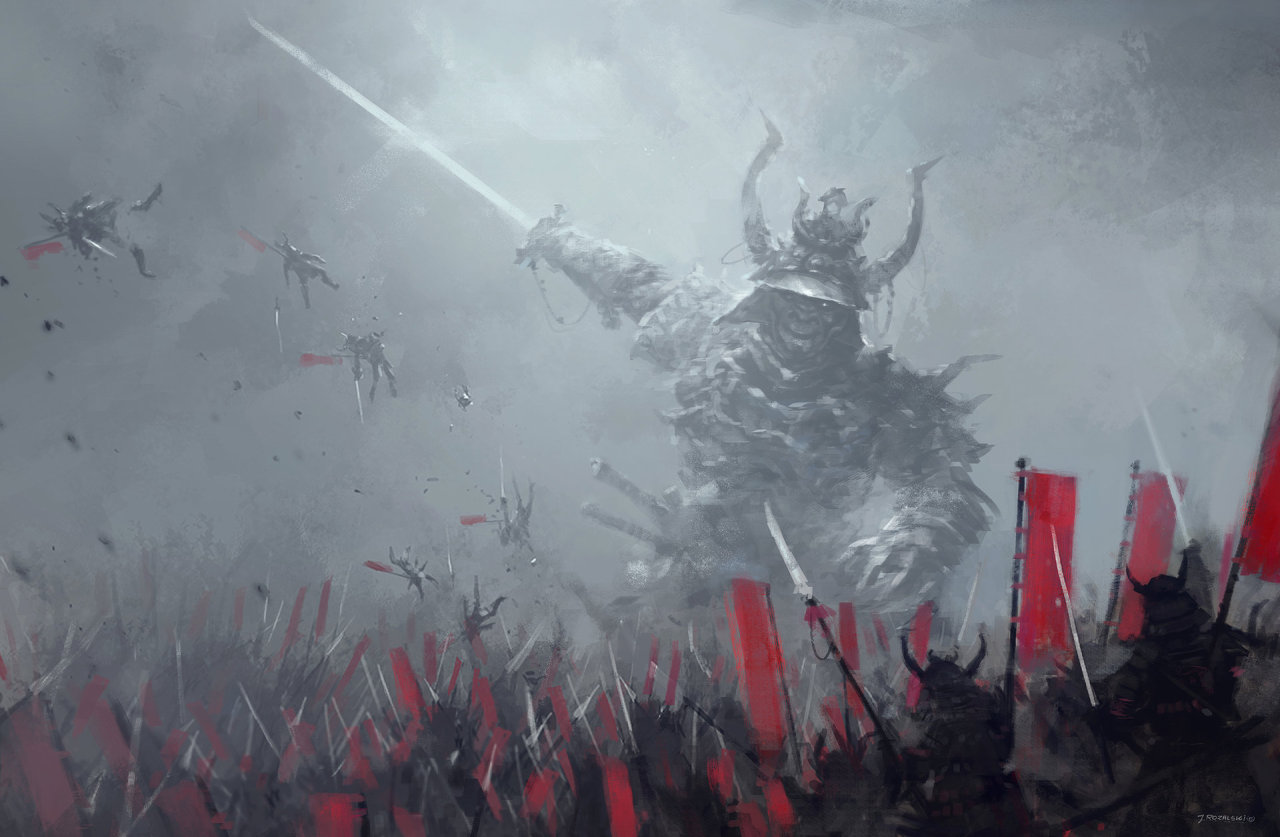 sekigan:  ArtStation - dark shogun, Jakub Rozalski