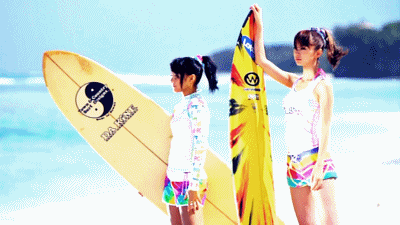 48graduate: 2/∞ 48 swimsuit MV’s↳ Ponytail to Shushu