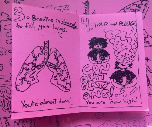 Folded Version Of My New Mini Zine! In Case Any Of You Babies Out There Decide Its Time To Hit A Bong!