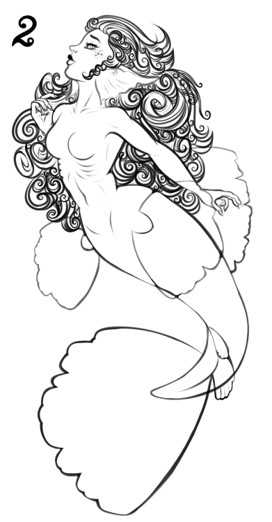 fuchsiaheiress:Mermaid Feferi Progression pictures!Bonus gif under the cut! Keep reading