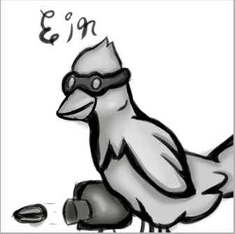 quantum-shift:  allistormiguelrichards:  Wanted to Sketch Ein, might not have done to well but was still fun.  Sentry birb inbound.