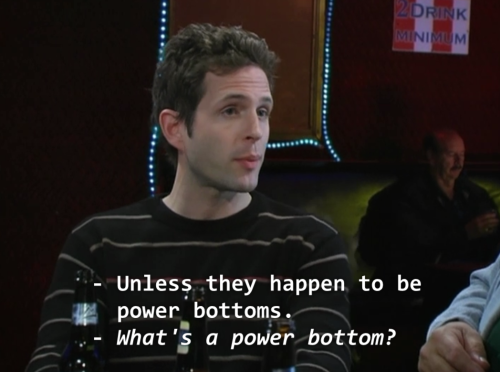 tumblinwithhotties:  Dennis (Glenn Howerton) enough oral education…let’s step into the bedroom and move this to clinical studies. Although some form of oral would continue there.