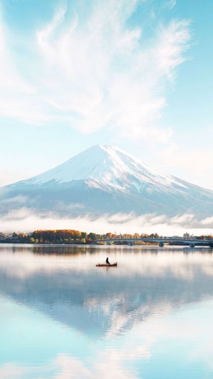 Mount Fuji, blue, bright day, lake, 720x1280 wallpaper @wallpapersmug : bit.ly/2EBfd6v - http