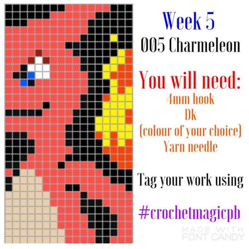 crochet-magic: Week 5 Pattern Charmeleon I will be putting week 6 - charizard up this Saturday! Then