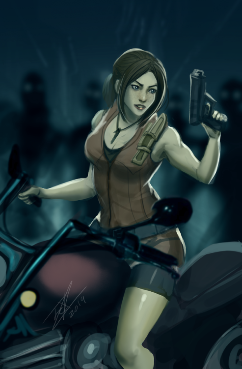 Clare from resident evil 2 remake&hellip;.being this a remake of on old drawing from 2009