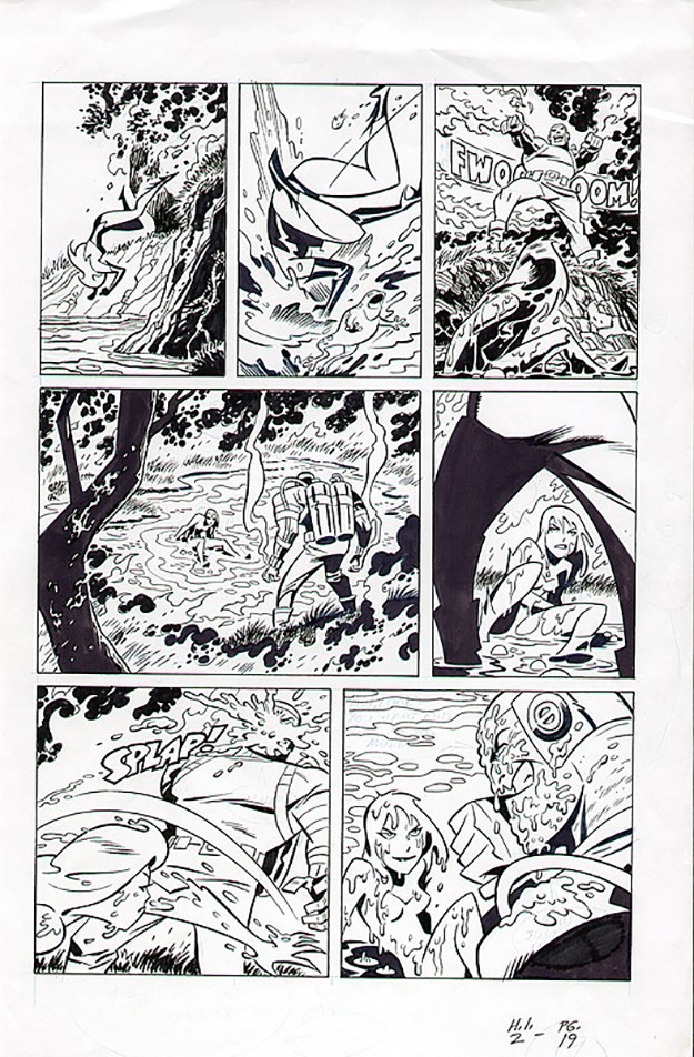 cooketimm:    Some b/w pages from Harley &amp; Ivy #1-3 (2004), part 2Inks by
