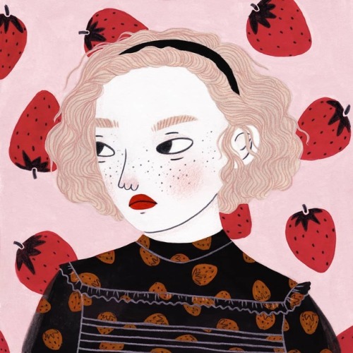 gouache &amp; coloured pencils - inspired by julia garner