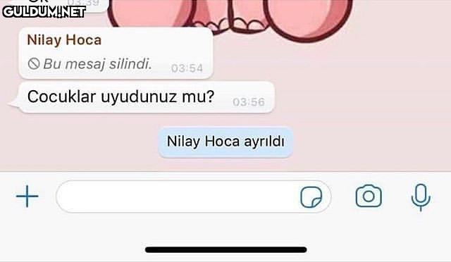 Nilay Hoca
O Bu mesaj...